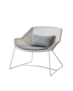 Cane-line - Breeze lounge stol - hvid grå-Grå