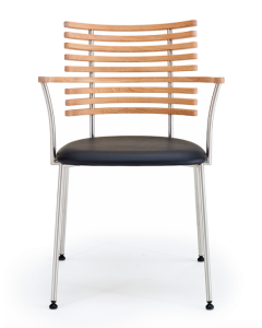Naver Collection - GM 4106 Tiger - Spisebordsstol m. armlæn - Rustfrit stål -Eg