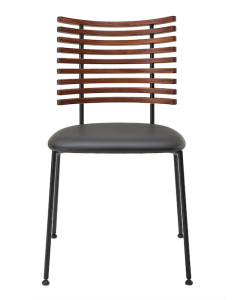 Naver Collection - GM 4105 Tiger - Spisebordsstol u. armlæn - Sort pulverlakeret stål 