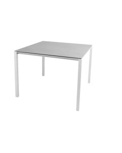 Cane-line - Pure bord - 100 x 100 cm -White-Concrete grey